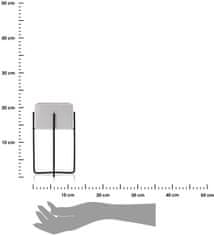 Dekorstyle Kvetináč na stojane Mizu 21 cm biely/čierny