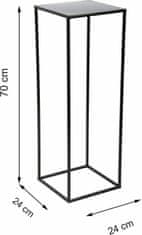 Dekorstyle Květinový stojan Charr 70 cm černý