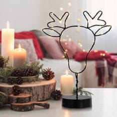 DecoKing LED Svetelná dekorácia Reindeer čierna