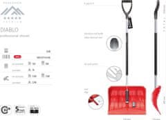Prosperplast Lopata na sneh Doble 155x52 cm červená