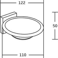 Mexen Miska na mydlo RUFO chróm