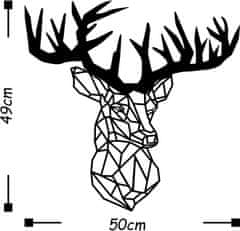 Wallity Nástenná kovová dekorácia DEER II čierna