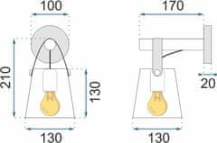 Tutumi Nástenná lampa AMELIA biela