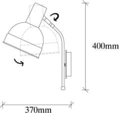 Opviq Nástenná lampa Berceste VI čierna