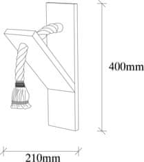 Opviq Nástenná lampa Erebos II jedľa