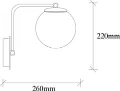 Opviq Nástenná lampa Daisy čierna