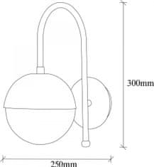 Opviq Nástenná lampa Karsor mosadz