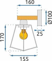 Tutumi Nástenná lampa Kilo čierna