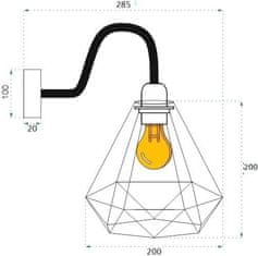 Tutumi Nástenná lampa KINKIET Olava zlatá