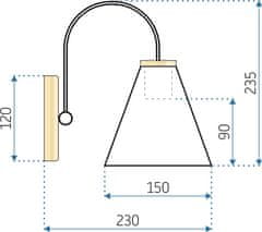 Tutumi Nástenná lampa Kinkiet VII čierna