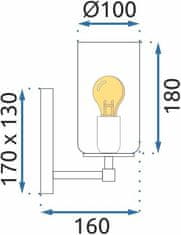 Tutumi Nástenná lampa KINKIET STYLE XVIII čierna