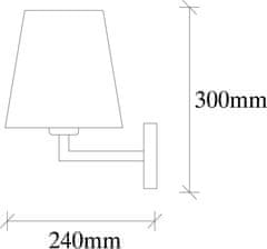 Opviq Nástenná lampa Profil II krémová