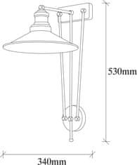 Opviq Nástenná lampa Saglam IV čierna/zlatá