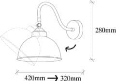 Opviq Nástenná lampa Saglam II čierna