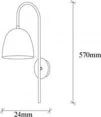 Opviq Nástenná lampa Tato čierna