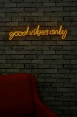 Hanah Home Nástenná neónová dekorácia Good Vibes Only žltá