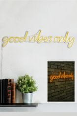 Hanah Home Nástenná neónová dekorácia Good Vibes Only žltá