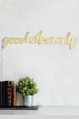 Hanah Home Nástenná neónová dekorácia Good Vibes Only žltá