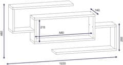 Kalune Design Nástenná polica JANISON biela