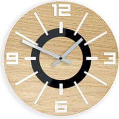 ModernClock Nástenné hodiny ALLADYN Wood hnedé