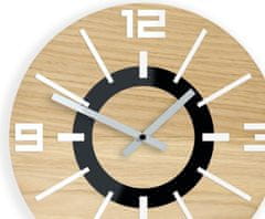 ModernClock Nástenné hodiny ALLADYN Wood hnedé