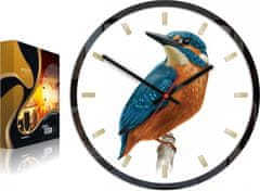 ModernClock Nástenné hodiny Bird Unikat biele