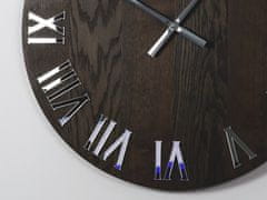 ModernClock Nástenné hodiny Bred tmavohnedé