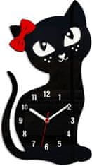 ModernClock Nástenné hodiny Cat čierne