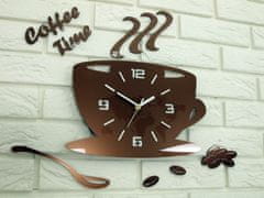 ModernClock Nástenné hodiny Coffe medené