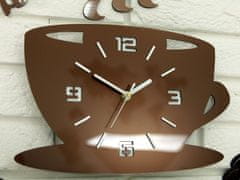 ModernClock Nástenné hodiny Coffe medené