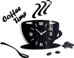 ModernClock Nástěnné hodiny Coffee černé