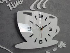 ModernClock Nástenné hodiny Coffee biele