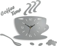 ModernClock Nástenné hodiny Coffee svetlo šedé