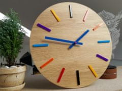 ModernClock Nástenné hodiny Colorfull hnedé