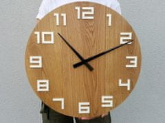 ModernClock Nástenné hodiny Digit hnedé