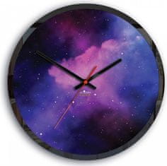 ModernClock Nástenné hodiny Galaxy fialové