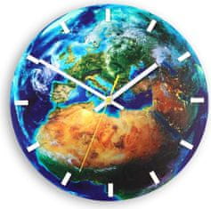 ModernClock Nástenné hodiny Globe modré