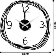 Wallity Nástenné hodiny Gergo 48 cm čierne