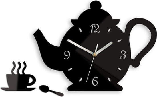 ModernClock Nástenné hodiny Kettle čierne