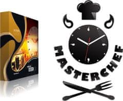 ModernClock Nástenné hodiny Master Chef čierne