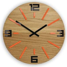 ModernClock Nástenné hodiny Sheen hnedé