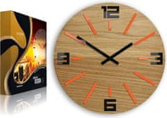 ModernClock Nástenné hodiny Sheen hnedé