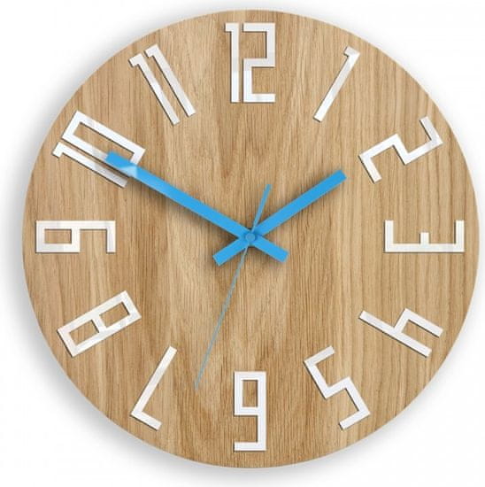 ModernClock Nástenné hodiny Slim hnedé