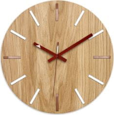 ModernClock Nástěnné hodiny Wood Solo hnědé