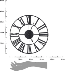 Dekorstyle Nástenné hodiny Vintage 36,5 cm čierne