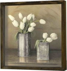 Wallity Nástenný obraz Tulip 34x34 cm béžová/biela