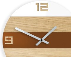 ModernClock Nástenné hodiny Oak Field hnedé