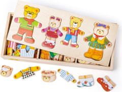 Bigjigs Toys Oblékací puzzle BEAR FAMILY viacfarebné