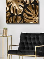 Wallity Obraz GOLDEN MONSTERA 70 x 100 cm