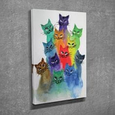 Wallity Obraz HAPPY CATS 30x40 cm viacfarebný